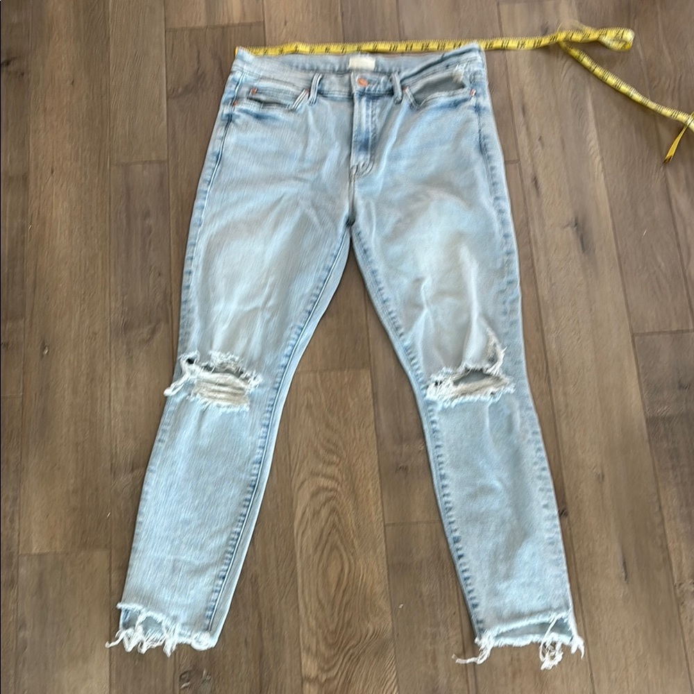 MOTHER The stunner zip ankle fray